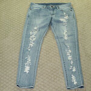 Blank NYC Women’s Size 29 Skinny Ripped Distressed Jeans Light Wash